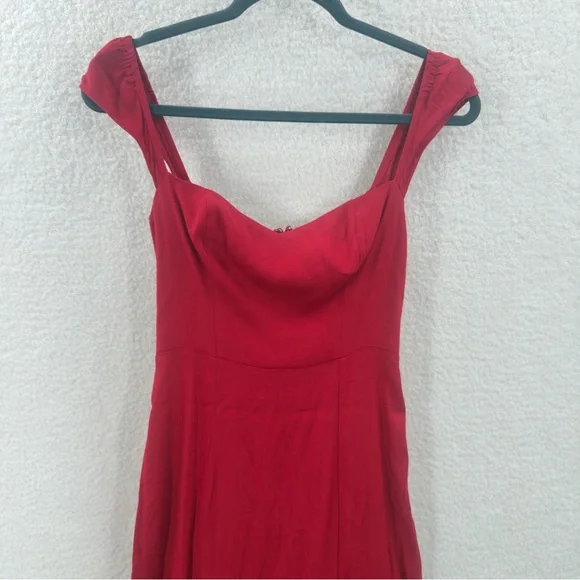 Reformation Bryson Dress in Cherry Red New Size O - Picture 3 of 14